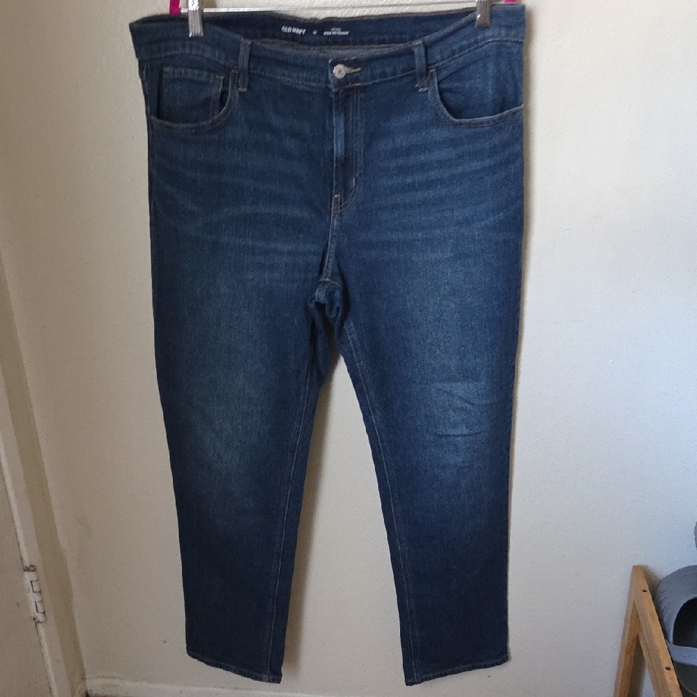 Old Navy Women's Dark Blue Boyfriend Jeans